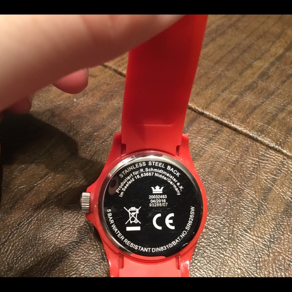 R. Schmidtmeister 5 Bar Quartz Red watch DIN8310 - Picture 6 of 7